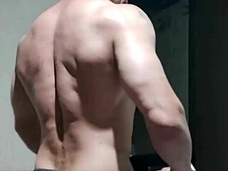 Strong muscular man fucks mature woman