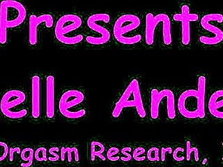 Orgasm Research Inc Michelle Anderson In Latex Gloves And Dildo.