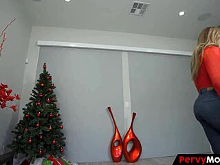 Sweet Stepmom Extracts Stepson's Jizz on Couch Intriguingly