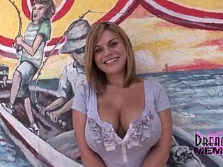 Cameryn Bares Her Big Tits And Toys Her Pussy In Public