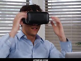 Jayden Marcos Indulges In Solo VR Porn At Empty Office