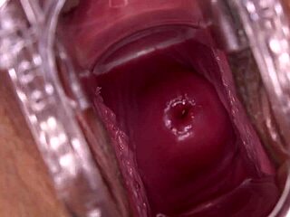 mia austin gets a close up with speculum