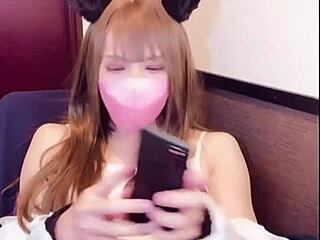 【個撮】女装がイタズラ電話後にオナニーする動画