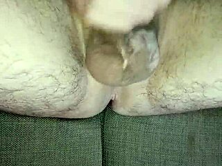 i jerk my huge uncircumcised cock until i cum in the bedroom