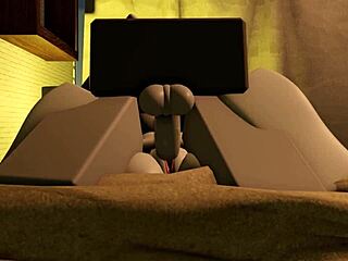 This dummy woman rides cowgirl and gets creampie