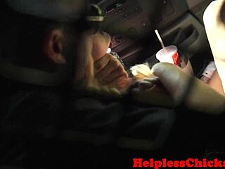 Stranded Teen Dominated In Van!