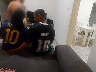 wife rides husband's friend's monster cock in double penetration