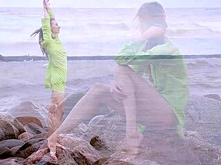 Teen ballerina strips naked on couch seductively