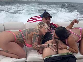 Kali Roses And Brandyslicious Get Boldly Fucked By Teddy Tarantino On Yacht.