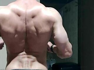 Strong muscular man fucks mature woman