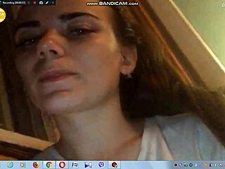 sexy brunette girl shows her big tits on webcam. so hot! 😍