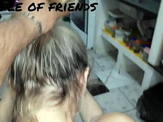 Fucking hidden in company kitchen with horny blonde babe