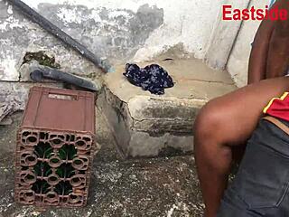 young ebony daughter bent over for monster cock deepthroat fucking!