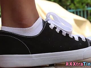 Tiny ebony teen 18+ gets spermed! 😍