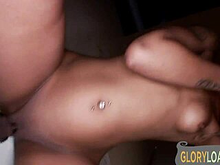 Hot babe fucked hard at gloryhole