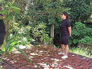 i arrived late to training, so my coach punished me with outdoor sex cardio!