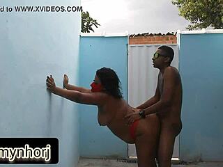 A Gordinha Carioca Enjoying In The Backyard Of Home