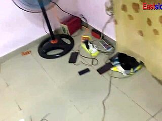 Massive hostel threesome features hardcore blowjob, big black cock cowgirl, and dorm 3some action