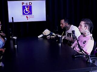 Alice Vasconcelos on the stripper pole, showing her big tits! She says, I become bisexual when drunk!