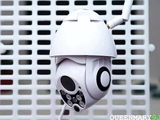 Wife caught fucking on home CCTV webcam