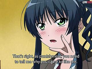 asian lesbian teacher with big tits masturbates in hentai creampie