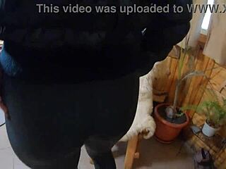 Milfycalla Covered in Cum on Leather