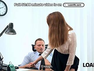 Loan4k naughty babe seduced a stranger in the office and got spanked for her behavior