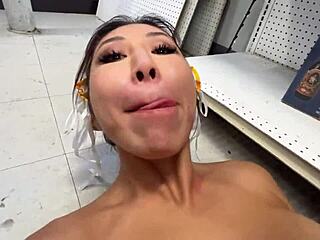 Fucking Nicole Doshi in Bodega BTS with Steve Rickz Feels So Intense