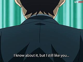 asian lesbian teacher with big tits masturbates in hentai creampie