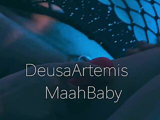 My feet own you, brunette and redhead lick and gag on big clit