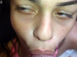 Eating and Sucking and Masturbating His Cock with My High Heels in Passionate Amateur Session with Latina Housewife and Submissive Cuckold