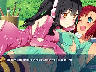 Sakura gamer part 6 clover ending with lesbian game