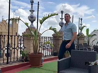 Hot rooftop fuck for Kim, our favorite Latina desperate for older dicks