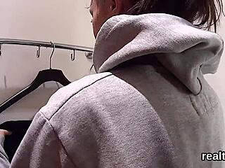 adorable czech kitten gets seduced in the hypermarket and drilled in pov