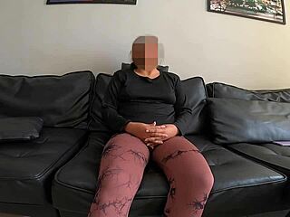 petite teen gives blowjob and rides cock doggystyle in interview