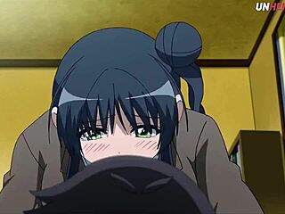 asian lesbian teacher with big tits masturbates in hentai creampie