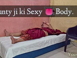 I got horny indian aunty and fucked her in missionary position