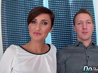 hotwife gabrielle gucci drinks bbc cum in front of cuck husband