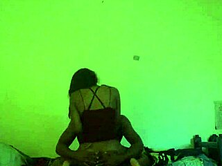 Ebony rides big black cock and cums on thug