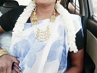 Indian Bhabi Car Romance With Telugu Dirty Talks
