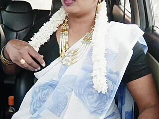 Indian Bhabi Car Romance With Telugu Dirty Talks