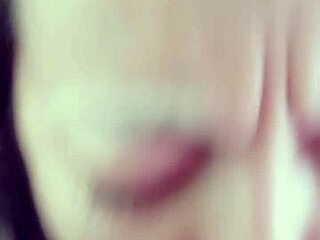 she gives a delicious homemade blowjob with deep throat