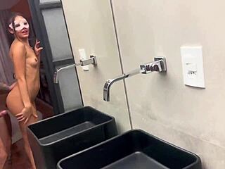 Pov young girl fucked without condom in bathroom!