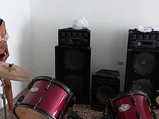 Hot Latin Brunette Gets Ready For Halloween At Stepfather's House!