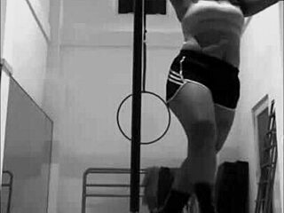 Pinay feels excitement pole dancing with heels and aerial hoops