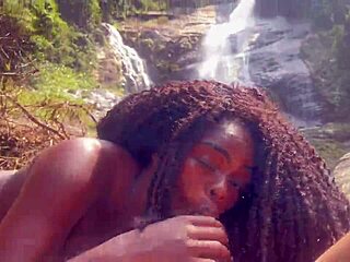 Ebony Goddess at Waterfall