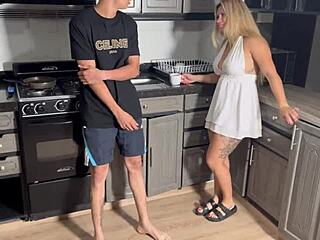 Stepdaddy And Stepdaughter Pleasure Mother In Law With Blowjob And Tits In USA Taboo