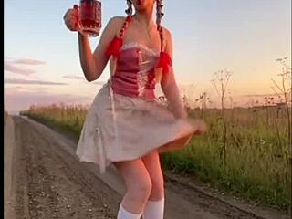 i watch elza kom sexy dance with tits and panties, she's so pretty and muscular