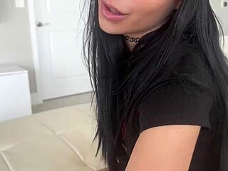 teen goth step sister lets me have a turn in household fantasy