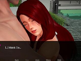 redhead teen explores erotic family game with small tits